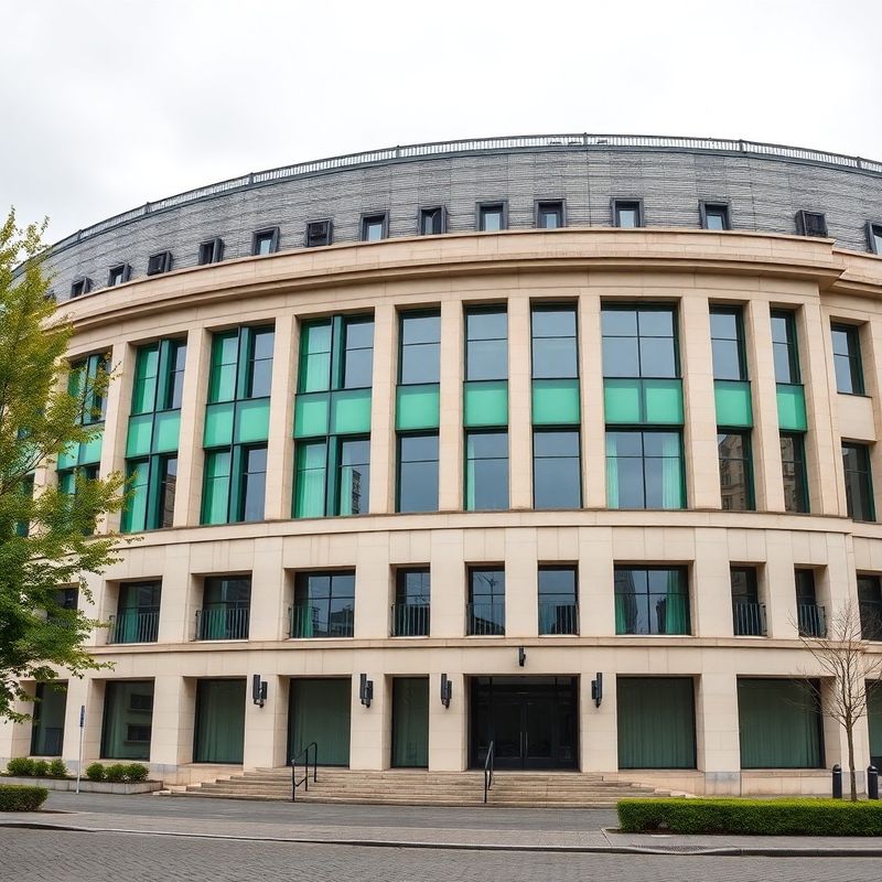 Le bâtiment du Parlement européen à Strasbourg par temps couvert